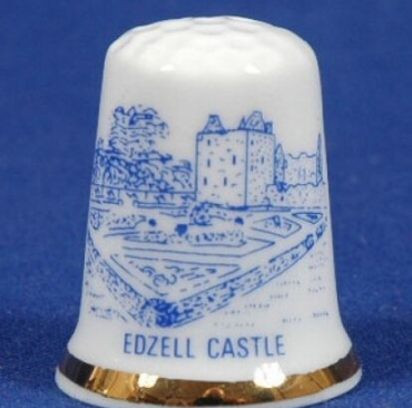 Edzell-Castle-Scotland-Blue-China-Thimble-B53-160799503471