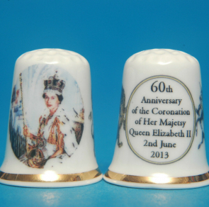 SPECIAL-OFFER-60th-Anniversary-Of-HM-Queen-Coronation-2013-No-1-Thimble-B171-164339089231