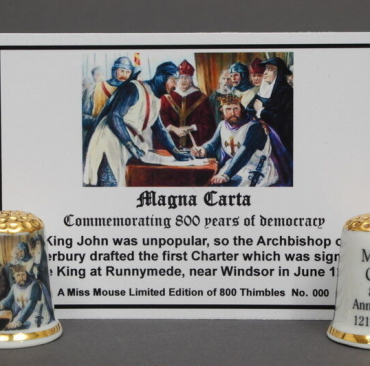 SPECIAL-OFFER-Magna-Carta-800-Yrs-of-Democracy-Gold-Top-Ltd-Ed-ThimbleCertB153-151722504611
