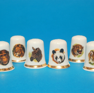 SPECIAL-OFFER-Wild-Animals-Set-Of-6-Thimbles-B70-154013237931