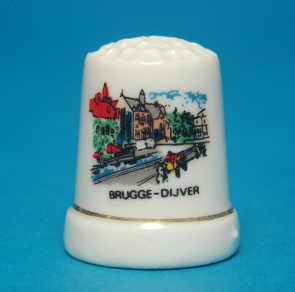 Brugge-Dijver-Belgium-Pottery-Thimble-B129-164404333492