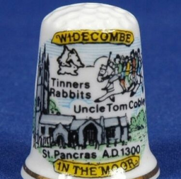 Widecombe-In-The-Moor-Dartmoor-Devon-West-Country-China-Thimble-B04-150879989942