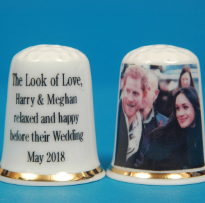 Special-Offer-Look-of-Love-Harry-Meghan-Relaxed-Happy-China-Thimble-B105-163024296755