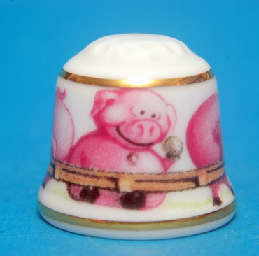Miss-Mouse-Thimbles-Ralph-Stevenson-Rare-Happy-Pigs-China-Thimble-B80-164803265116