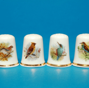SPECIAL-OFFER-Birds-Set-1-Of-4-China-Thimbles-B62-164329094848
